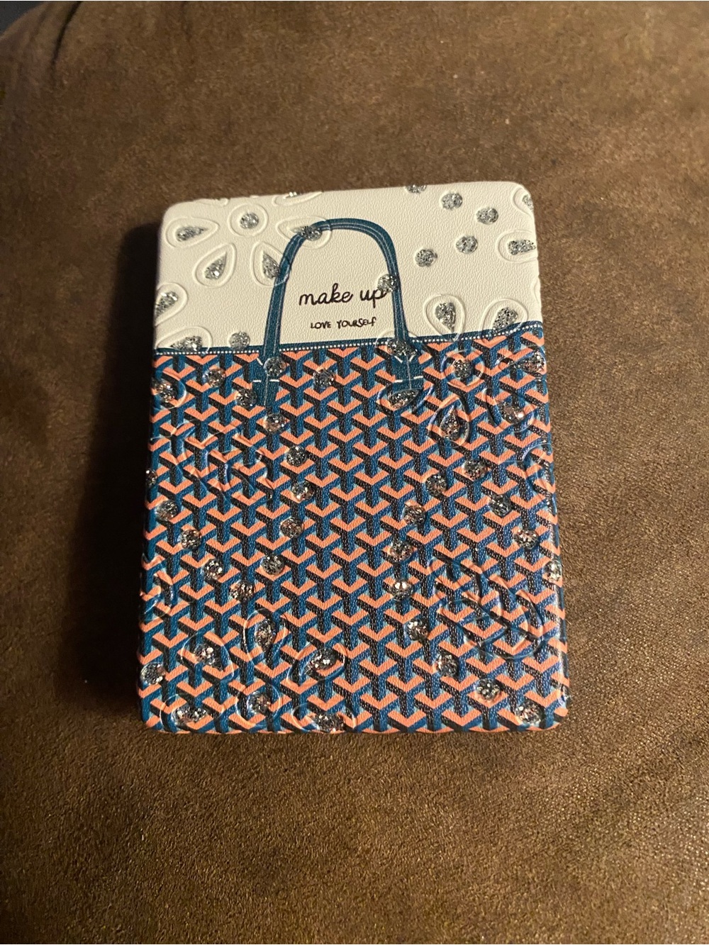 Patterned Purse Graphic on Women's Compact Mirror